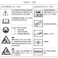 出現在鋸軌機及說(shuō)明書(shū)上的＂標志＂解釋